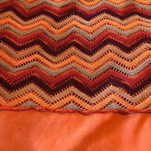 36point5 women's rust chevron knit fit and flair sleeveless lined Dress small‎ - Picture 7 of 10